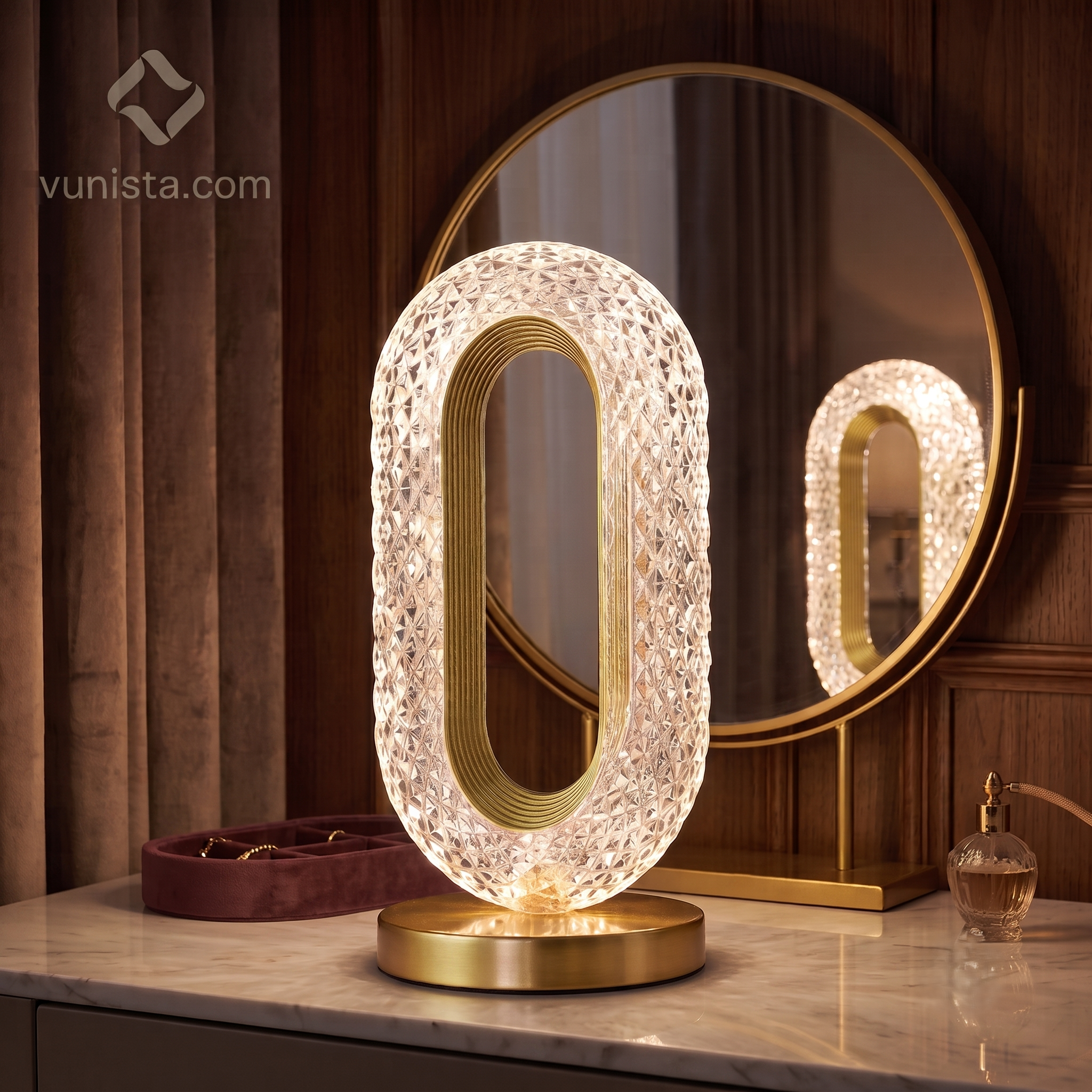 VUNISTA™ PrismGlow Crystal Touch Lamp